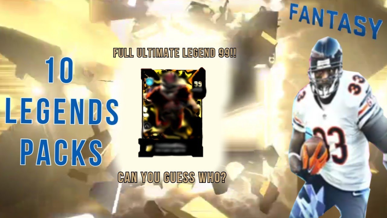 10 Legend Fantasy Packs, 99 Ultimate Legend pull, Best packs in #Madden20