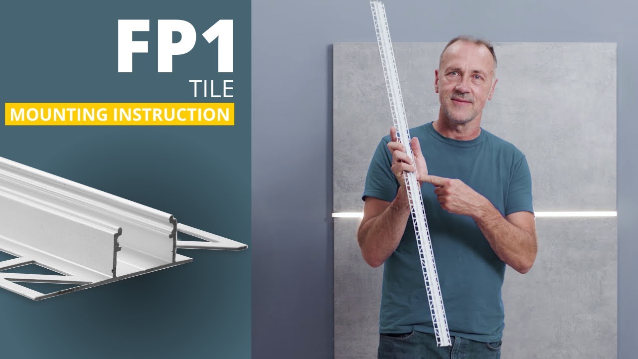 FP1 LED Tile Profile - Wing on both sides | installing instruction