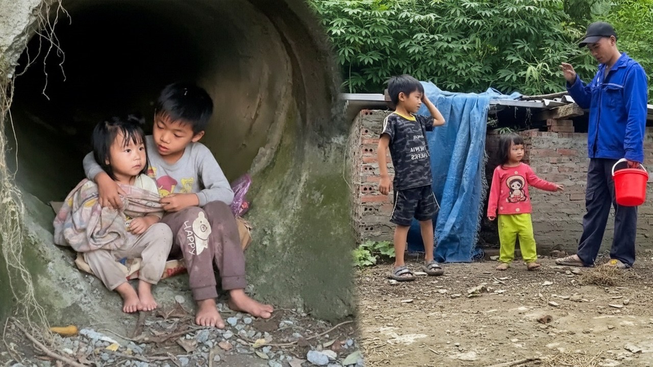 Two Orphaned Children Gather Wild Vegetables to Sell and Receive Help From A Kind Man.