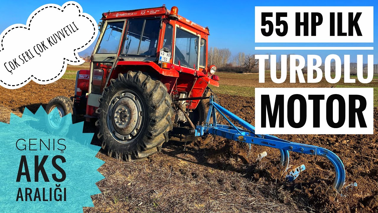 MF 255 Turbo pulluk performansı / 3’lü 10 numara Varol pulluk /  Nadas yeri sürümü / #gopro