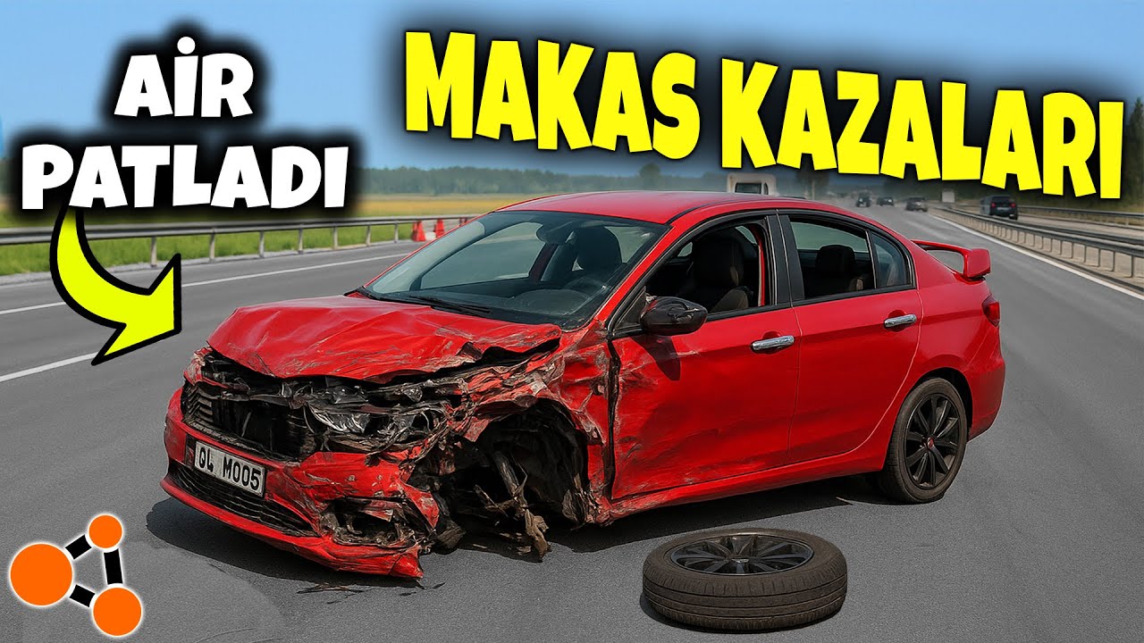 AİR PATLADI - MAKAS ATARKEN KAZA YAPTIM // ARAÇ PERT | BeamNG.drive