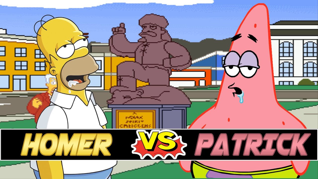 M.U.G.E.N. Battles | Homer Simpson vs Patrick Star | The Simpsons vs SpongeBob SquarePants