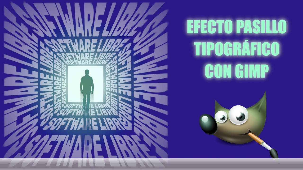 Efecto Pasillo Tipográfico en Gimp.