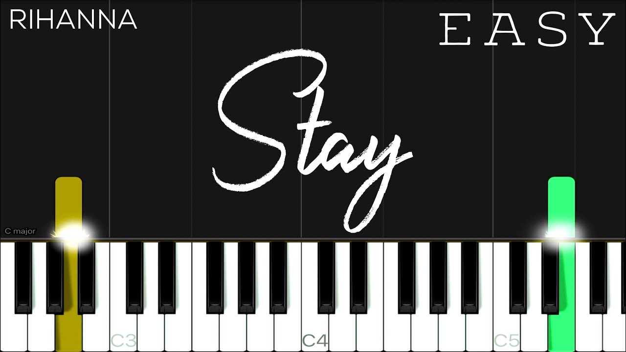 Rihanna - Stay ft. Mikky Ekko | EASY Piano Tutorial