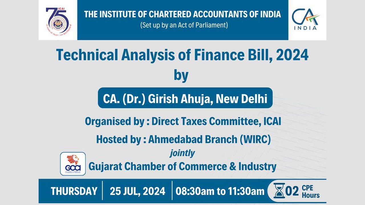 Technical Analysis of Finance Bill by CA.(Dr.)Girish Ahuja
