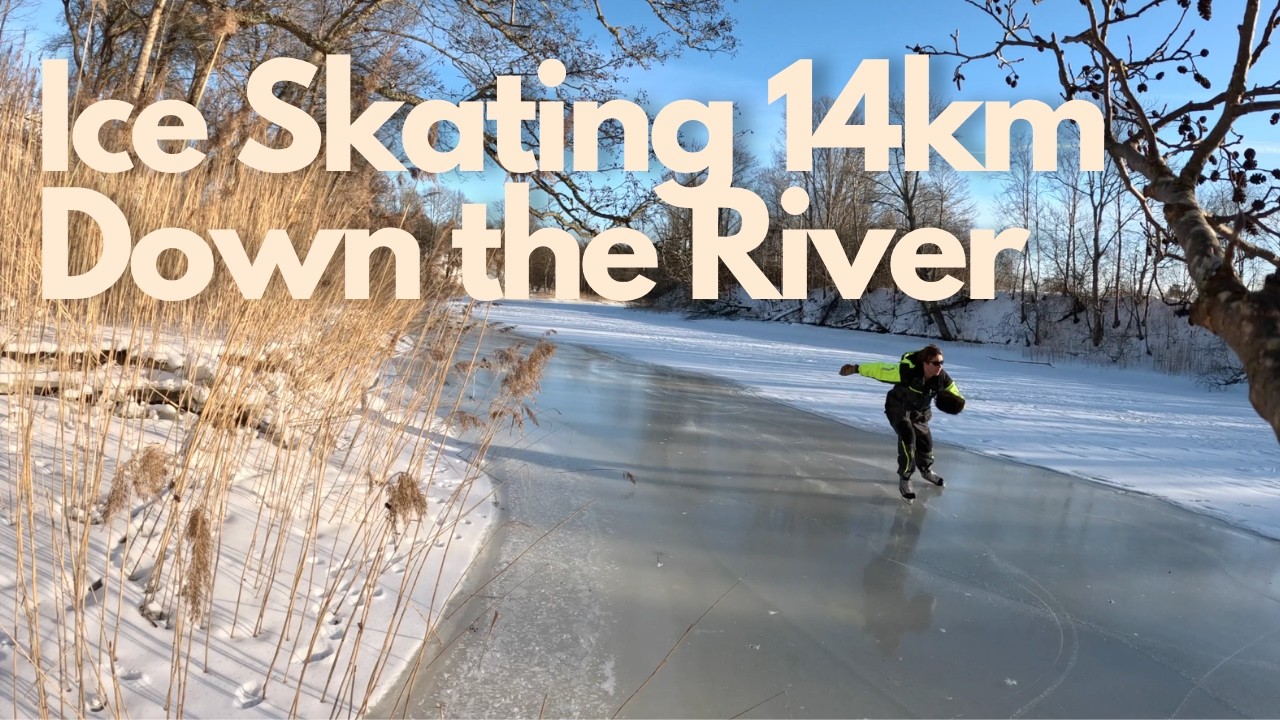 Ice Skating 14 km Down the River to the Sea at −20°C