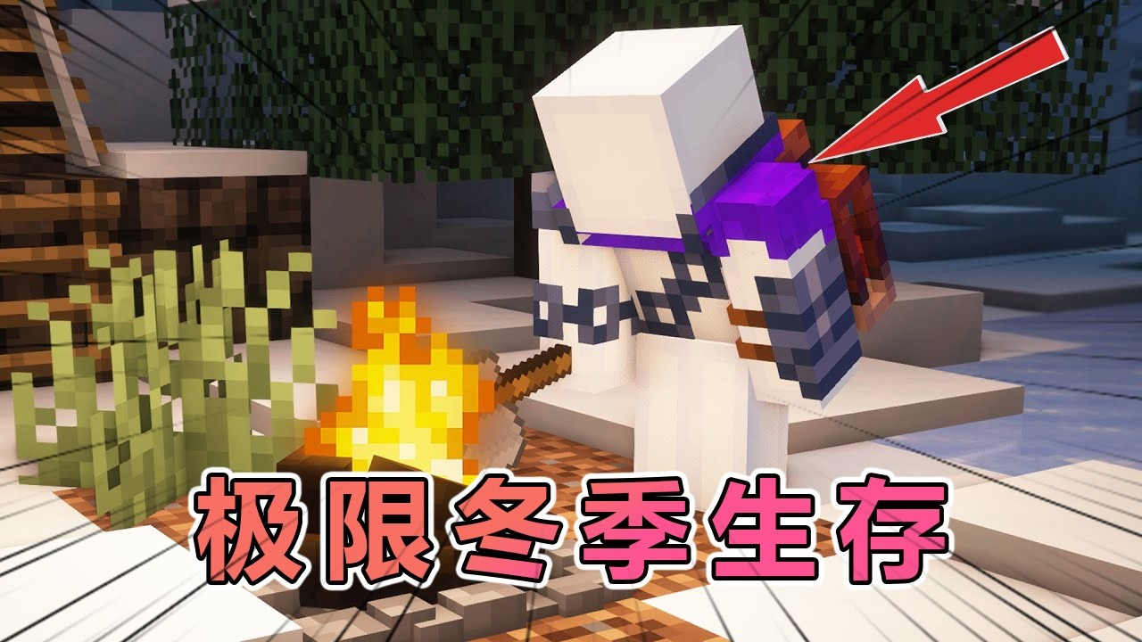 我的世界：超真实极限冬季生存挑战！ #我的世界 #minecraft