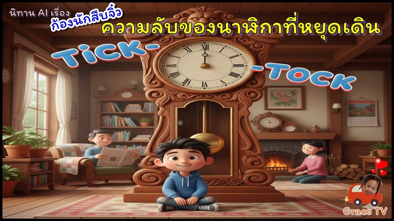 ความลับของนาฬิกาที่หยุดเดิน นิทานAI : น้องเกรส