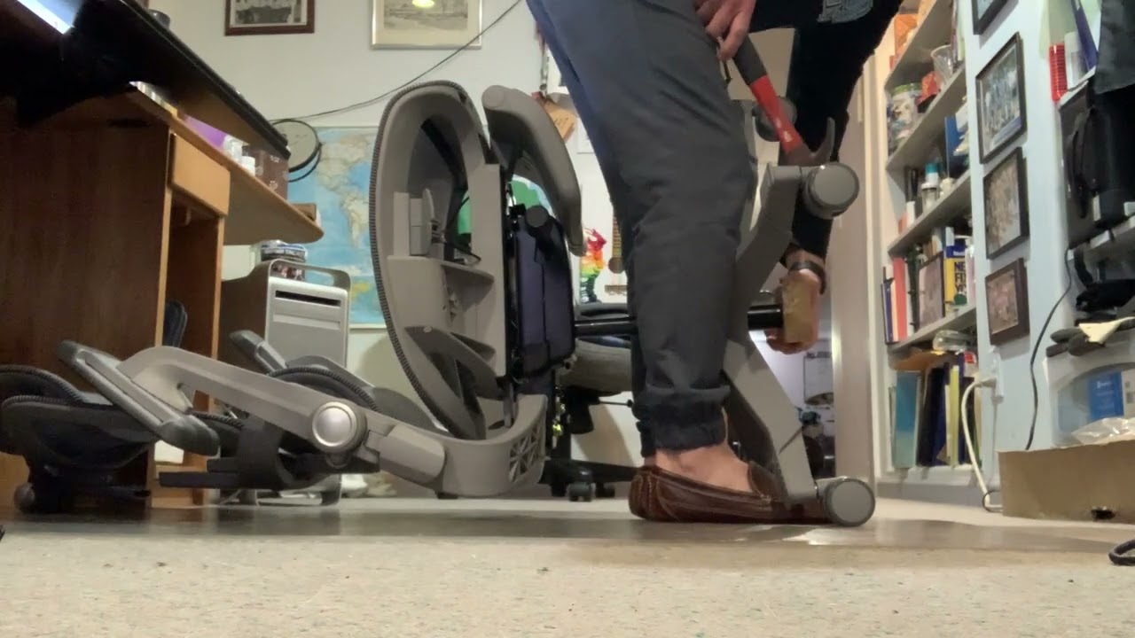 How to remove base to swap out gas lift H1 Pro Ergonomic Office Chair