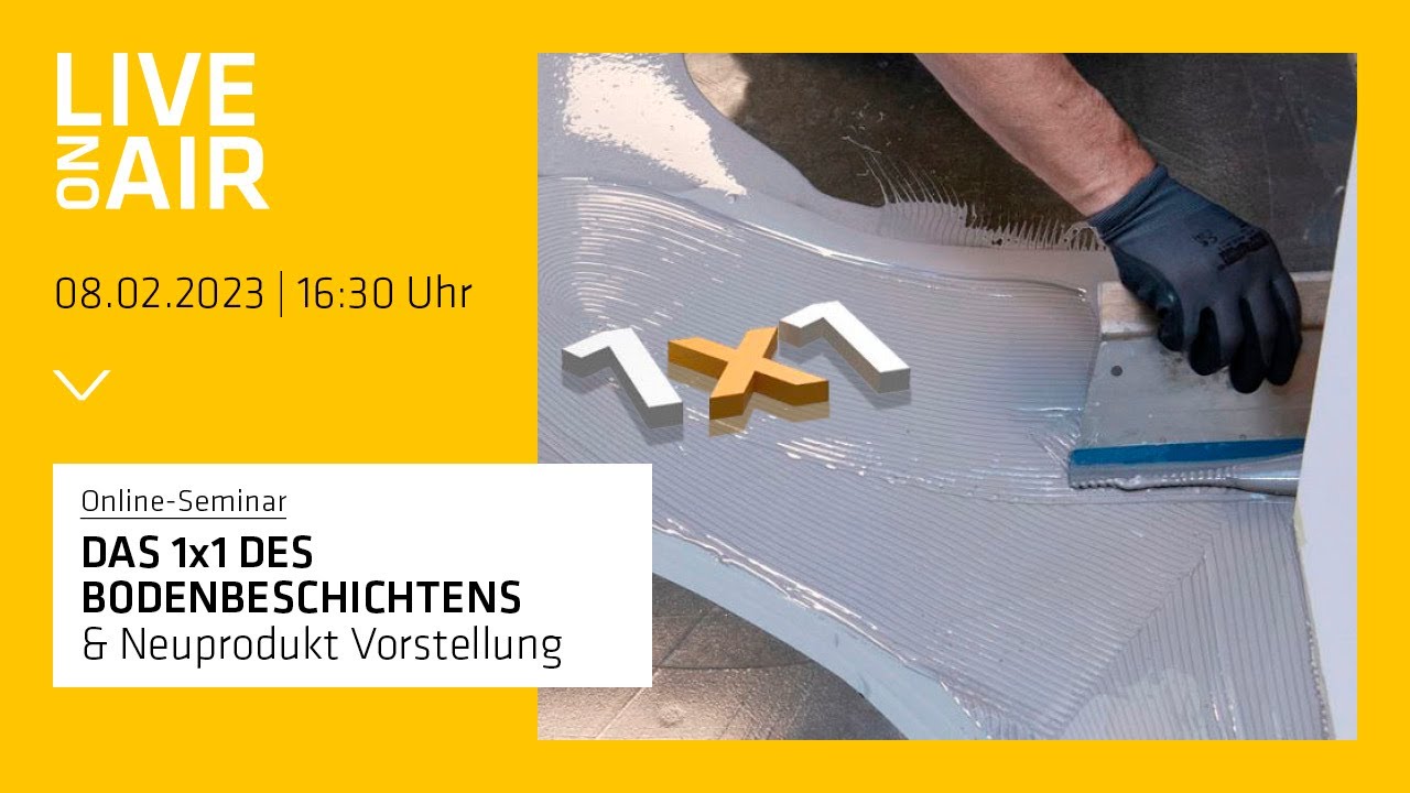 Online Seminar „Das 1x1 des Bodenbeschichtens“
