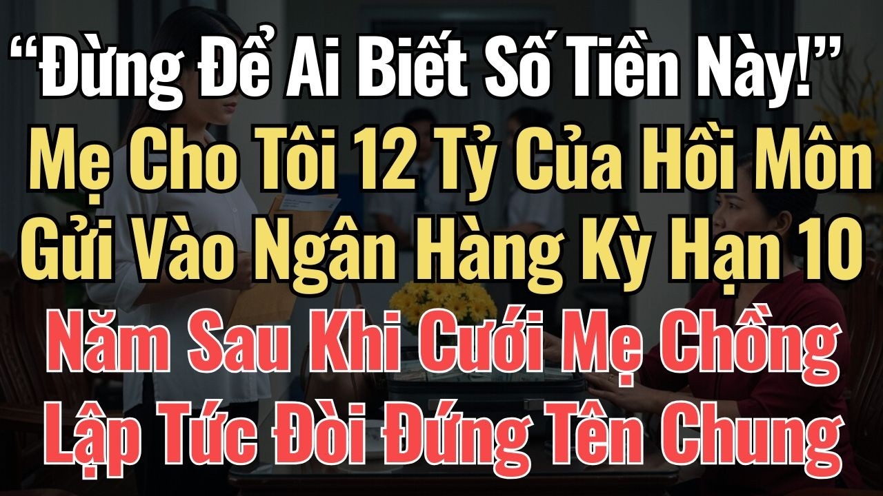 “Đừng Để Ai Biết Số Tiền Này!” Mẹ Cho Tôi 12 Tỷ Của Hồi Môn Gửi Vào Ngân Hàng, Sau Khi Cưới Mẹ Chồng