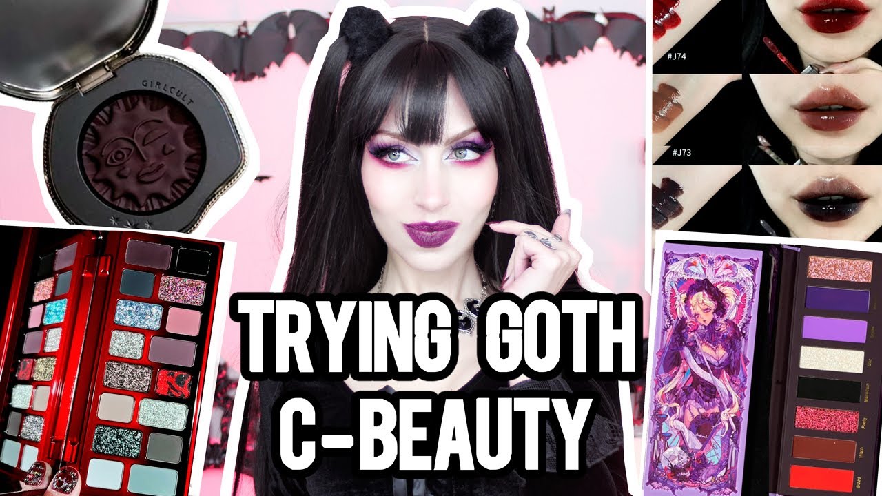 🖤 TRYING INDIE GOTH and ALT C-BEAUTY PRODUCTS 🖤 CbeautyMall haul, review and swatches | Vesmedinia