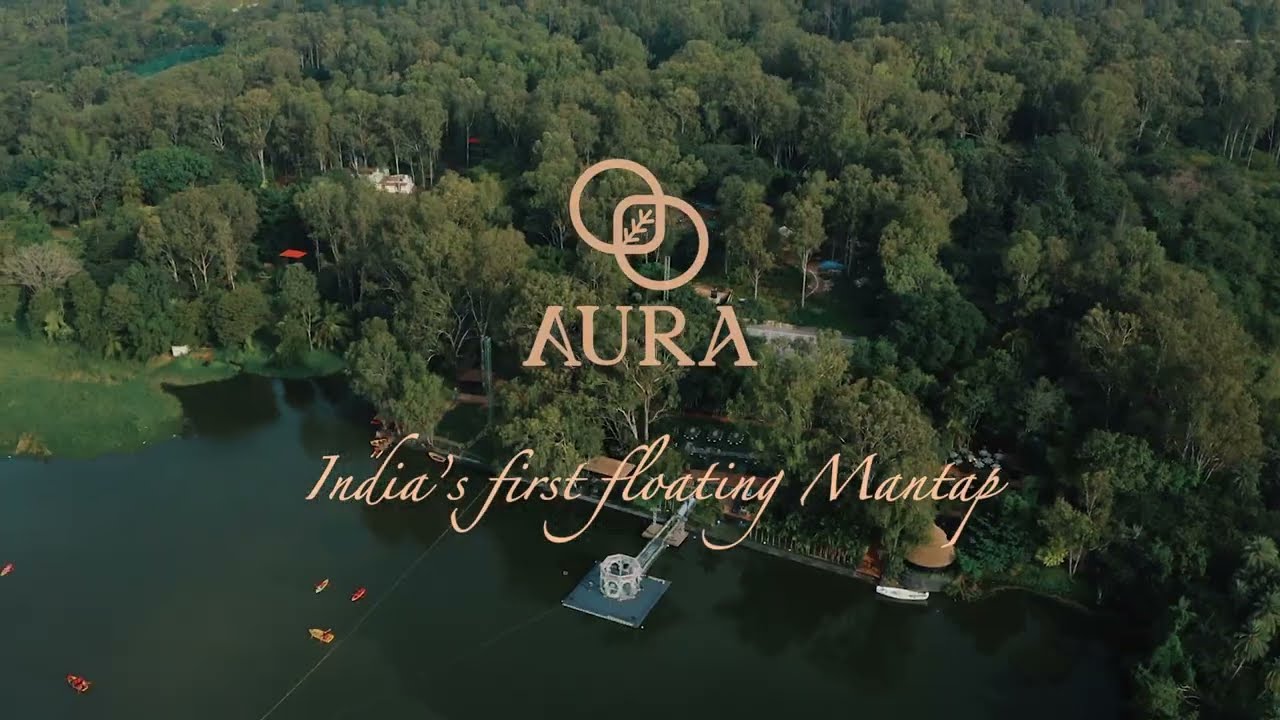 Experience Magic: India's First Floating Mandap at Our Lakeside Wedding in Bangalore.