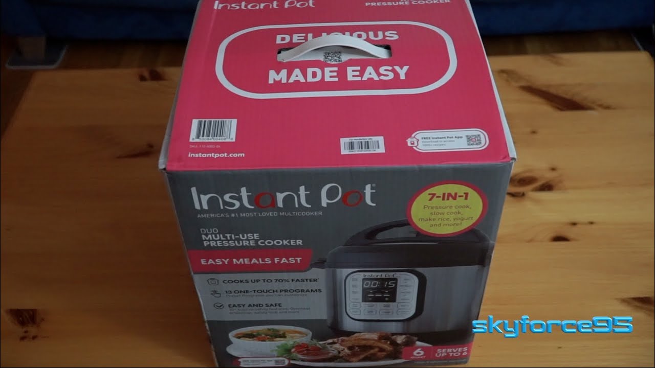 Instant Pot DUO 60 v4 7 in 1 Electric Pressure Cooker, 6 quart Unboxing