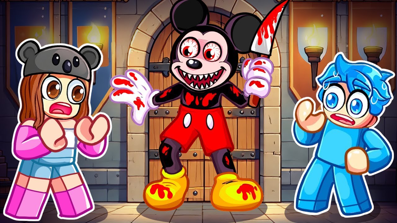 We ESCAPE EVIL MICKEY MOUSE in ROBLOX!