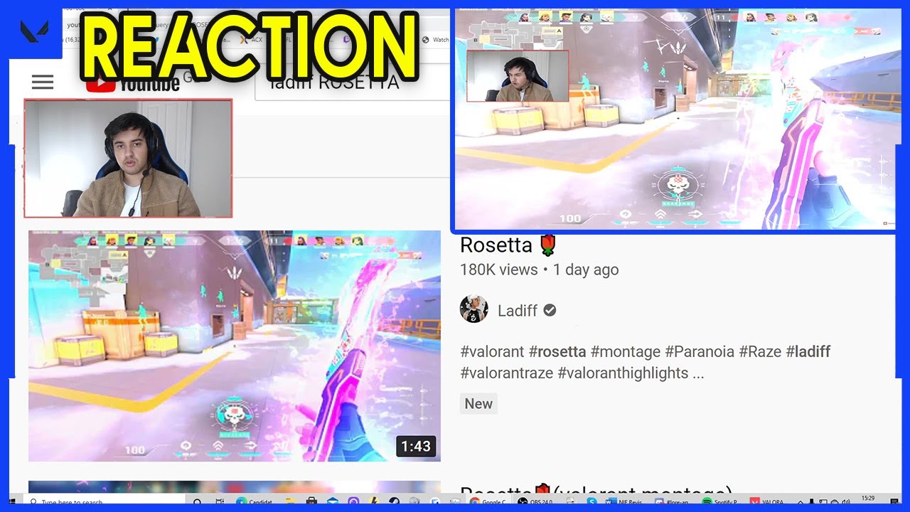 VALORANT | REACTION to LADIFF Rosetta 🌹 (Valorant Montage)