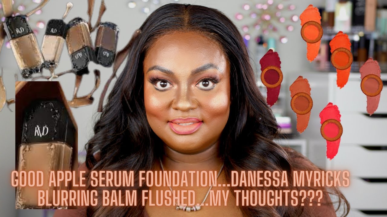 KVD Good Apple SERUM Foundation & DANESSA MYRICKS  BLURRING BALM POWDER FLUSHED  Review & WEARTEST