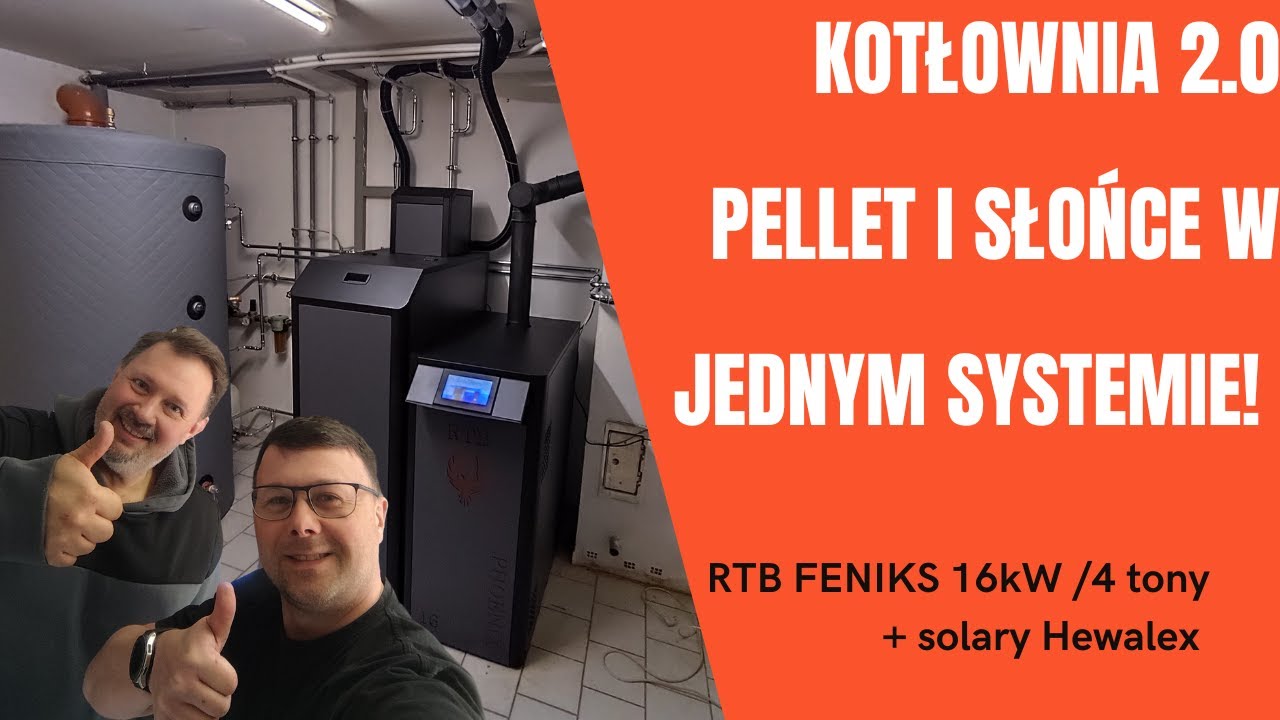 🔥 Zobacz nowoczesną kotłownię na pellet z dużym zasobnikiem na pellet na 4 tony z instalacją solarną