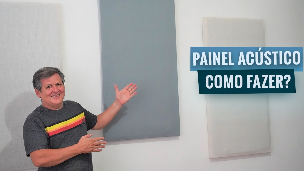 COMO FAZER UM PAINEL ACÚSTICO DE LÃ DE ROCHA eficiente e econômico |  Passo a passo feito em casa