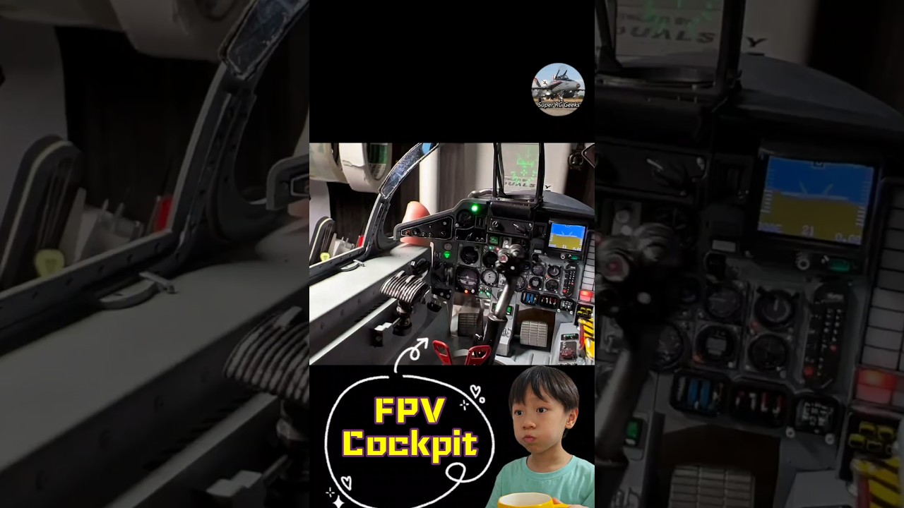 Do you like this 250usd scale fpv rc plane cockpit? #rcmodel #fpv #rcplane #uav #scalemodel