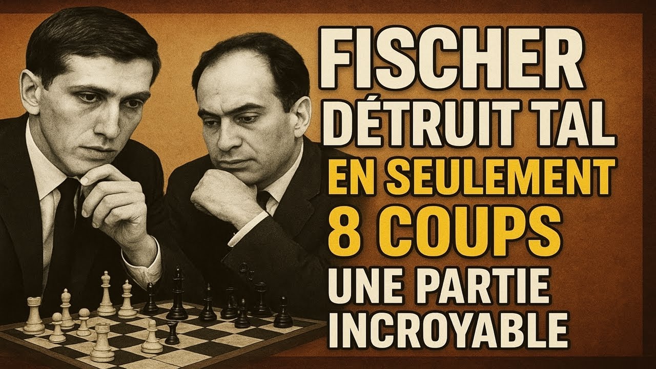 Fischer D&Eacute;TRUIT Tal en seulement 8 coups ! Une partie incroyable