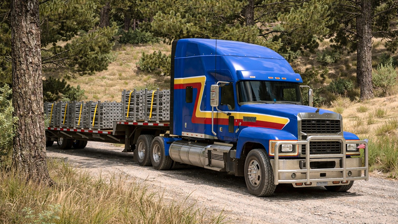 Mack Pinnacle Hauling Scaffolding | Sacramento to Truckee | American Truck Simulator