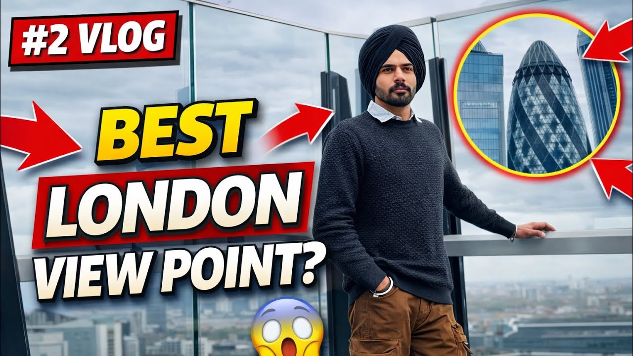 Vlog2/. London view point roof top #londonlife #punjabi #london #travelvlog #ukvlog #londonwalk 