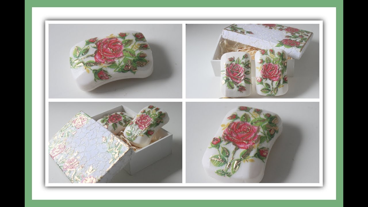 Jabones decorados con decoupage y papel foil - Haul servilletas - Manualidades - DIY