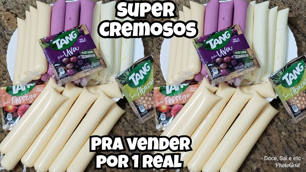GELADINHO CREMOSO PRA VENDER BARATINHO, SACOLÉ CREMOSÃO DE TANG