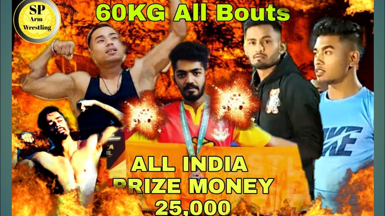 Under 60kg all bouts ,(Arm wrestling)All India Open prize money Championship in Jorhat.