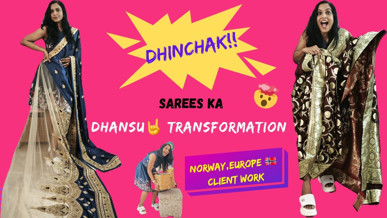 Saree to Slayyy 💃 | Transforming Loud Indian Sarees into Epic Outfits | Norway, Europe Client Work