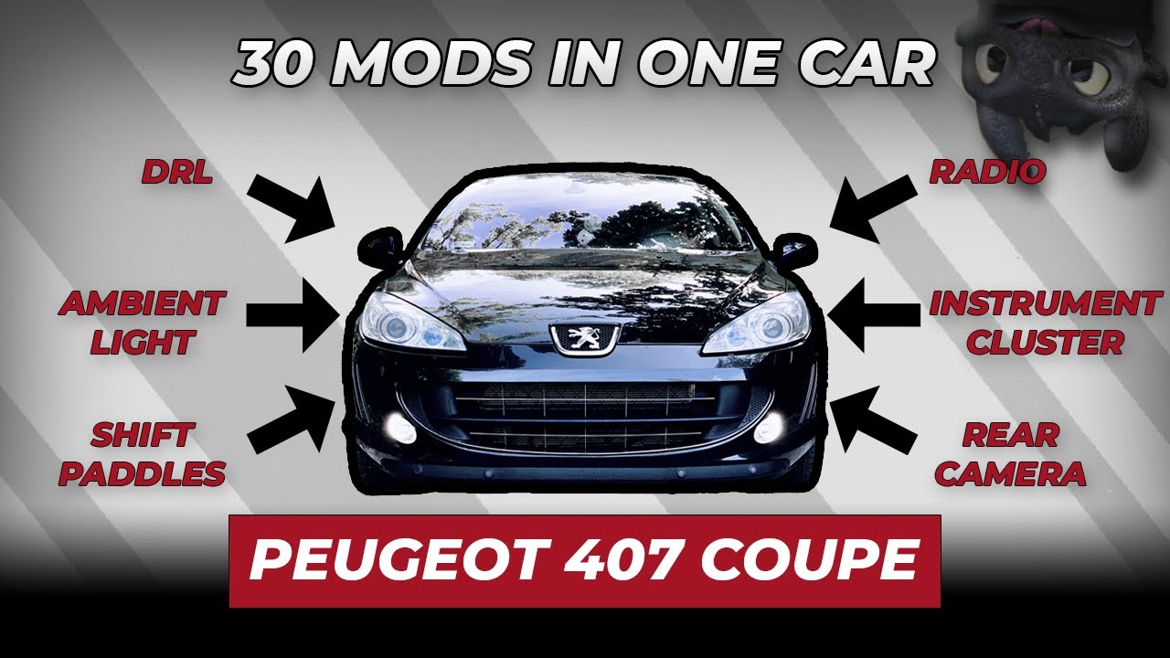 Peugeot 407 Coupe - 30 modyfikacji w jednym modelu (ulepszenia)