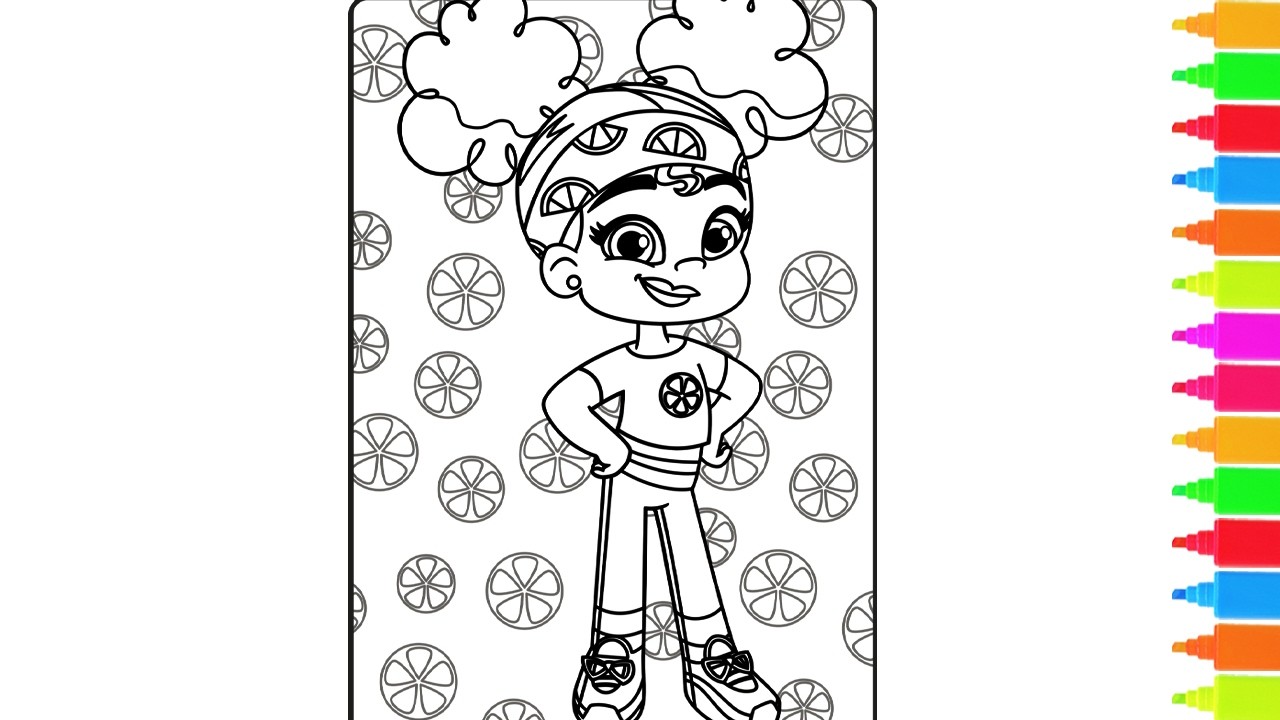 Coloring Orange Blossom, Lemon Meringue | Strawberry Shortcake: Berry in the Big City Coloring Pages