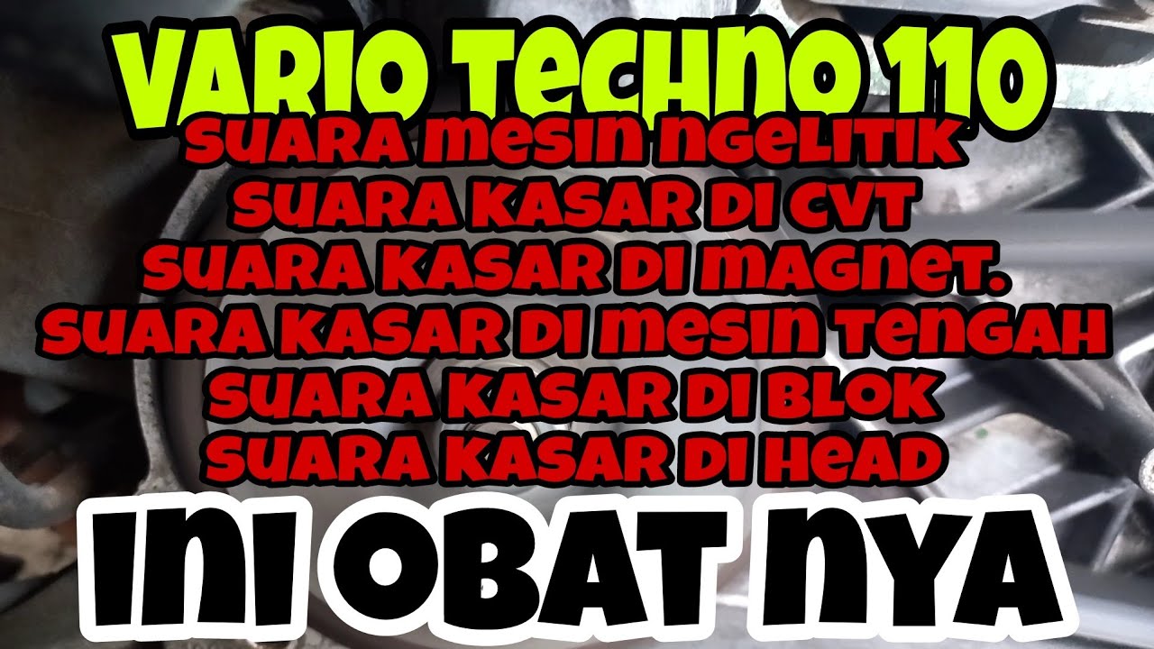 motor honda vario  techno 110 karburator, suara mesin kasar