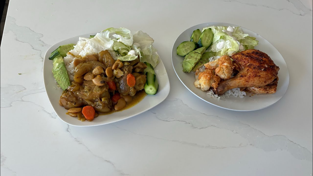 Over Roast Chicken and,Cow foot With, Butter Beans 
