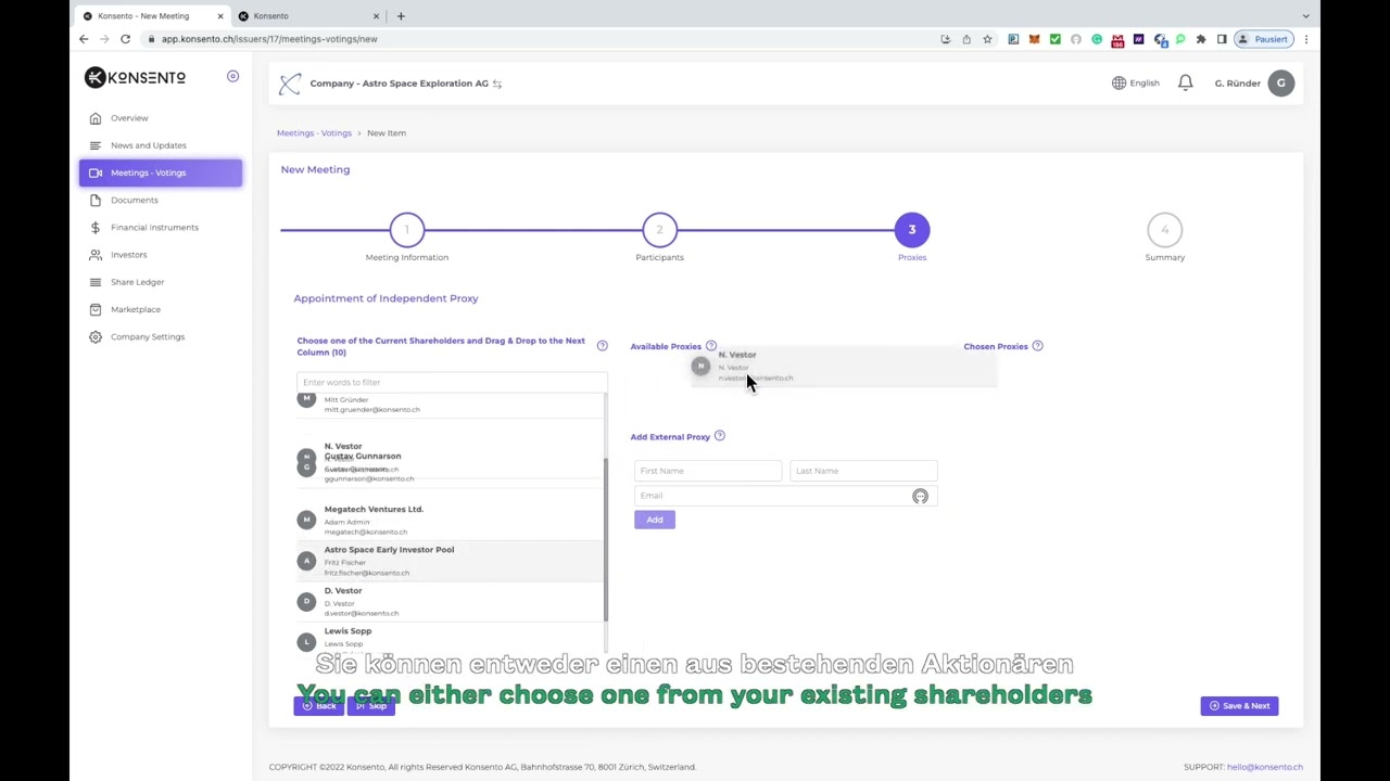 How to set up an Annual General Meeting (AGM) on the Konsento Platform (Subtitled)