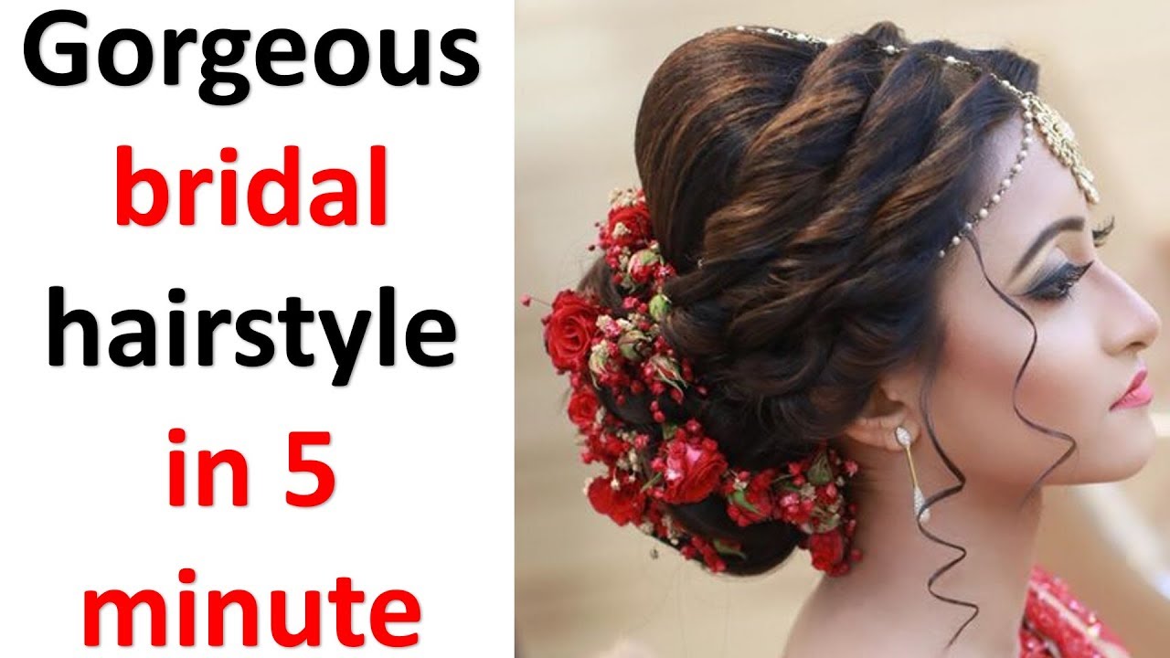 gorgeous bridal hairstyle in 5 minute || juda hairstyle || simple hairstyle || hairstyles for girls