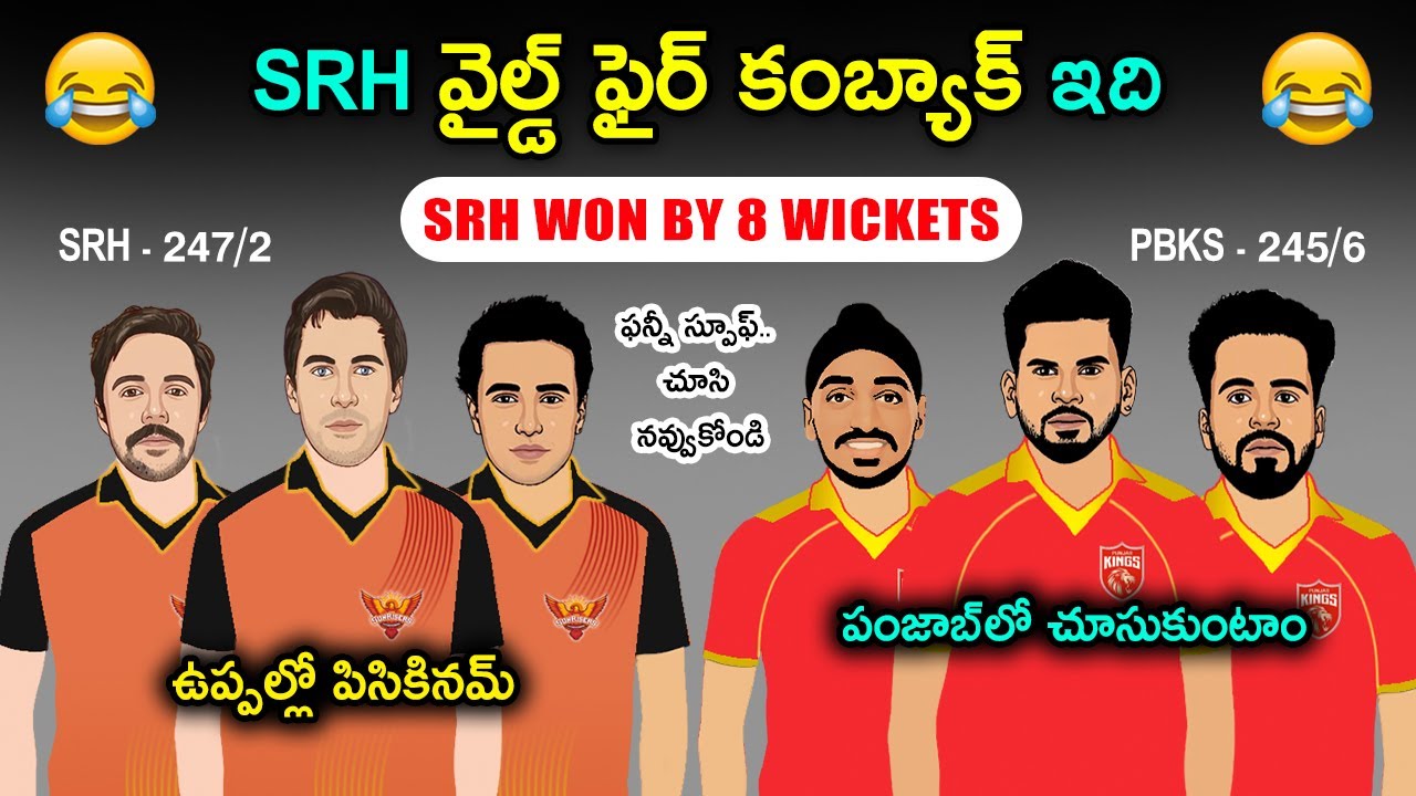 SRH Won Against PBKS Sarcastic Comedy Funny Trolls IPL 2025 | Cric Cartoon