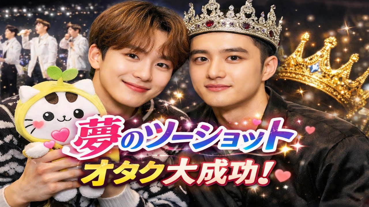 憧れの先輩と奇跡の一枚…完全に成功したオタクです🖤✨ 