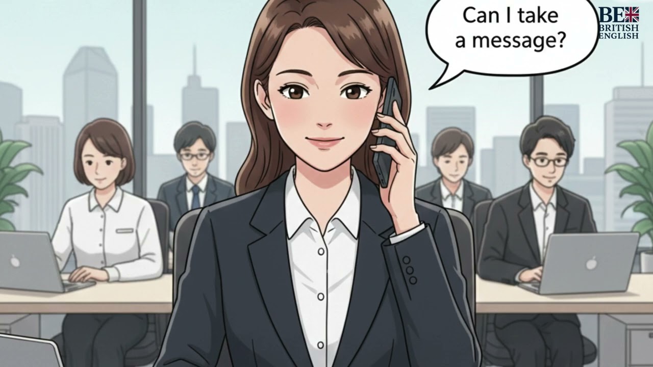 OFFICE PHONE CALLS IN  ENGLISH BRITISH ENGLISH