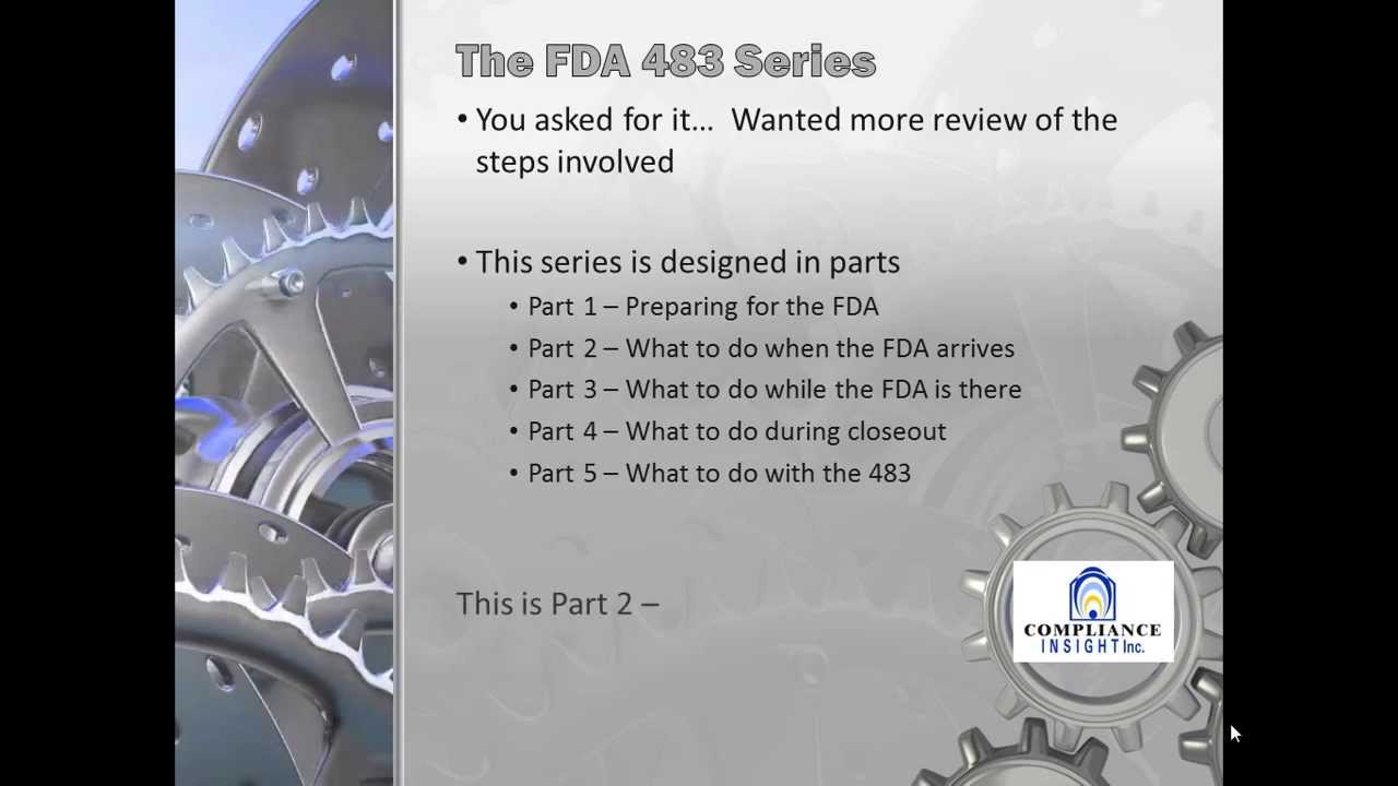 FDA Inspections   Part 2