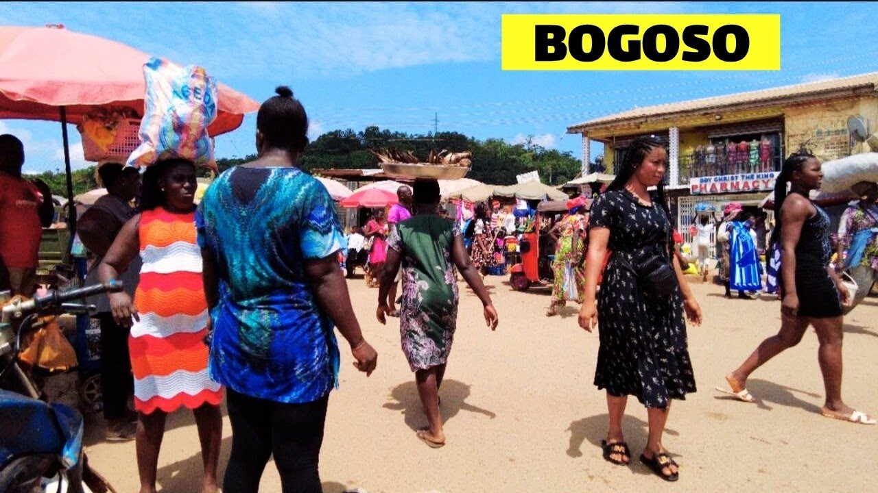 Экскурсия по оживленному уличному рынку Богосо 🇬🇭 | Жизнь в Западном регионе Ганы