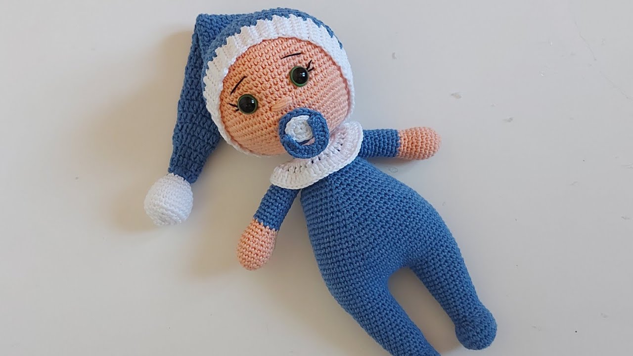 AMIGURUMI EMZIKLI BEBEK SAPKA YAKA EMZIK