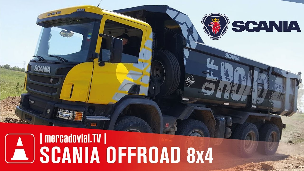 PRUEBA SCANIA OFFROAD 8x4 + Volcadores BACO en CANTERA | Mercado Vial TV
