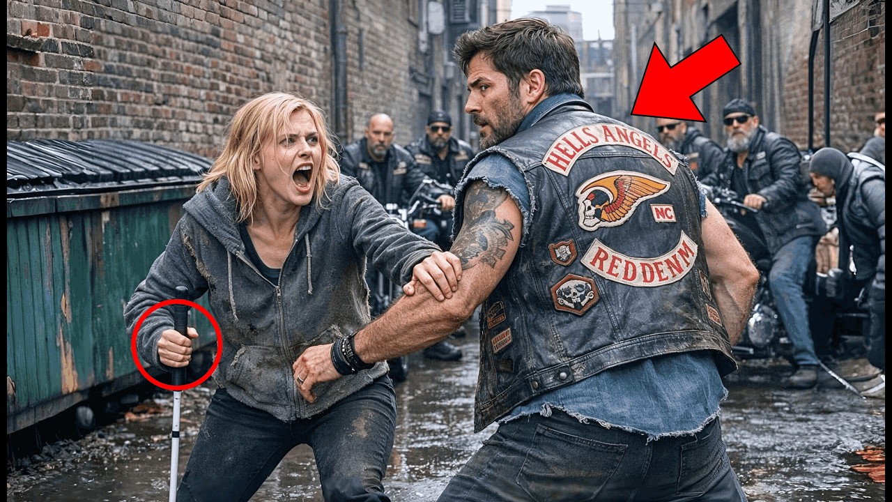 “Run, It’s a Trap!” Blind Homeless Girl Saves 12 Hells Angels — Bikers Change Her Life the Next Day