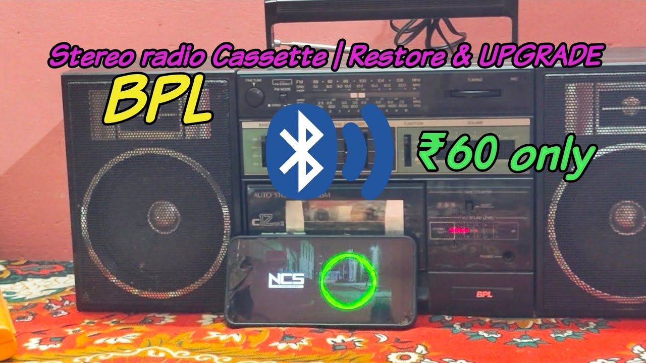 Restoration & UPGRADE TO BLUETOOTH Old BPL -C12 MK II Stereo Boombox