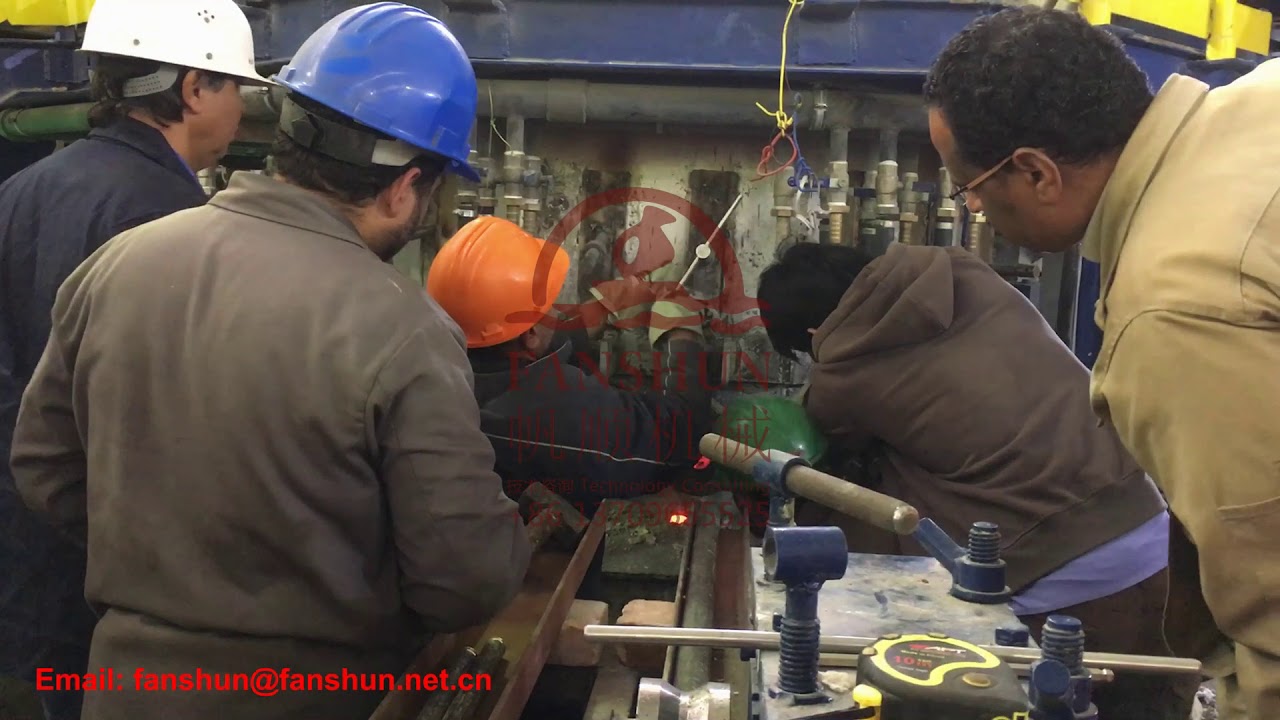 Brass rod horizontal continuous casting production line casting Install the mold casting rod