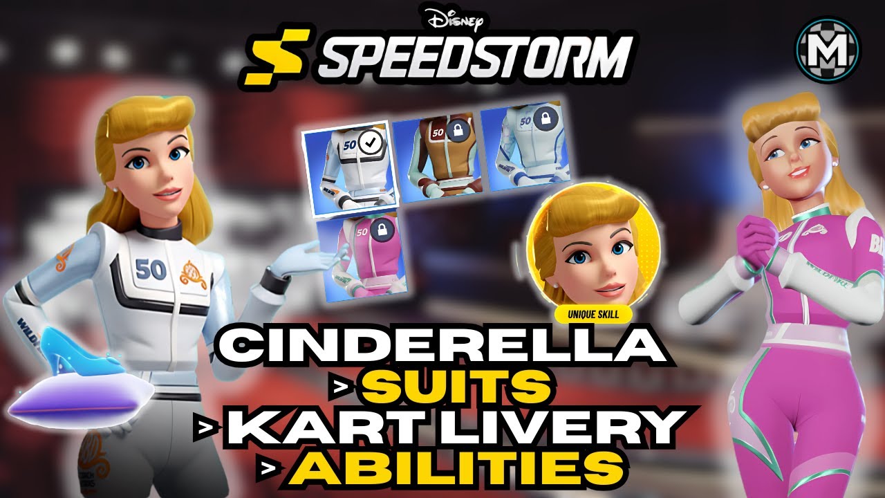ALL Cinderella's Abilities, Suits, Liverys and Speed Tier in Disney Speedstorm