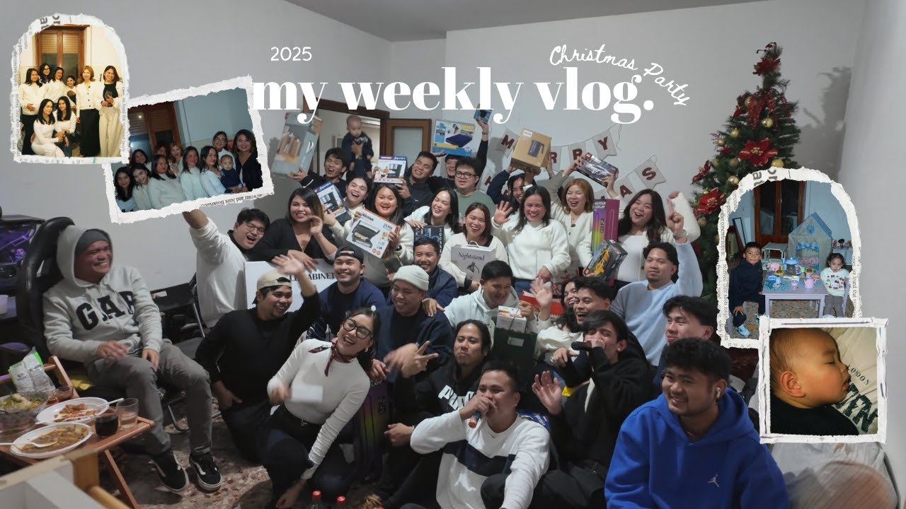Living in Italy — Christmas Party with friends & white elephant exchange gift ⋆⭒˚.⋆