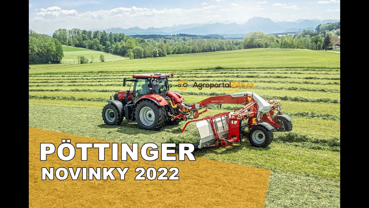 PÖTTINGER: Novinky pro rok 2022 - nový sběrací vůz, žací stroj, shrnovač, obraceč